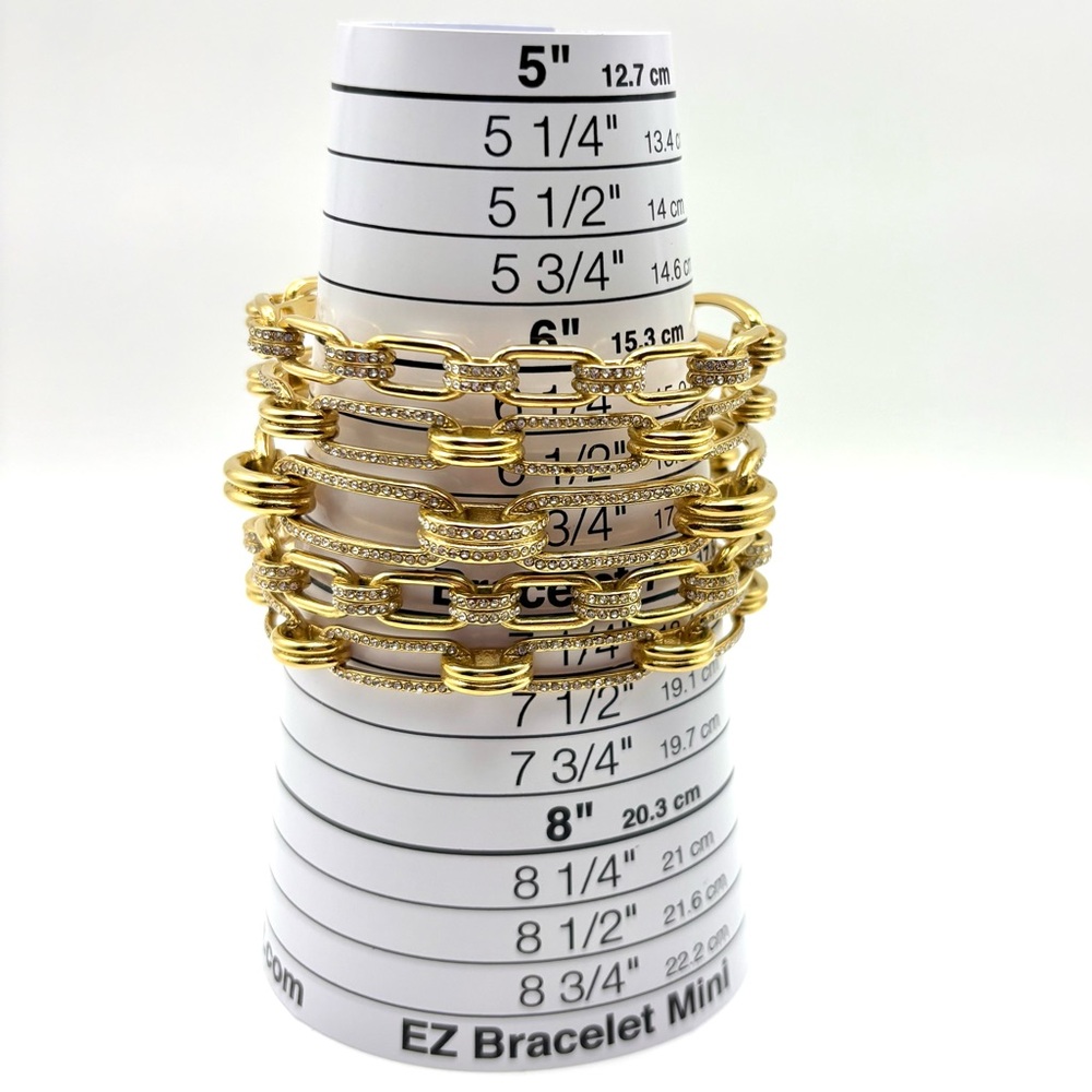 Michael Kors Iconic Links Pavé Gold Plated Cuff Bracelet - Picture 6 of 6